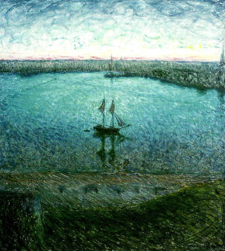 Eugene Jansson midsommarnatt oil painting image